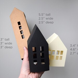Haus SVG-Schnittdateien | Weihnachtsdorf Papercraft Vorlage (Digitaler Download) Bild 2