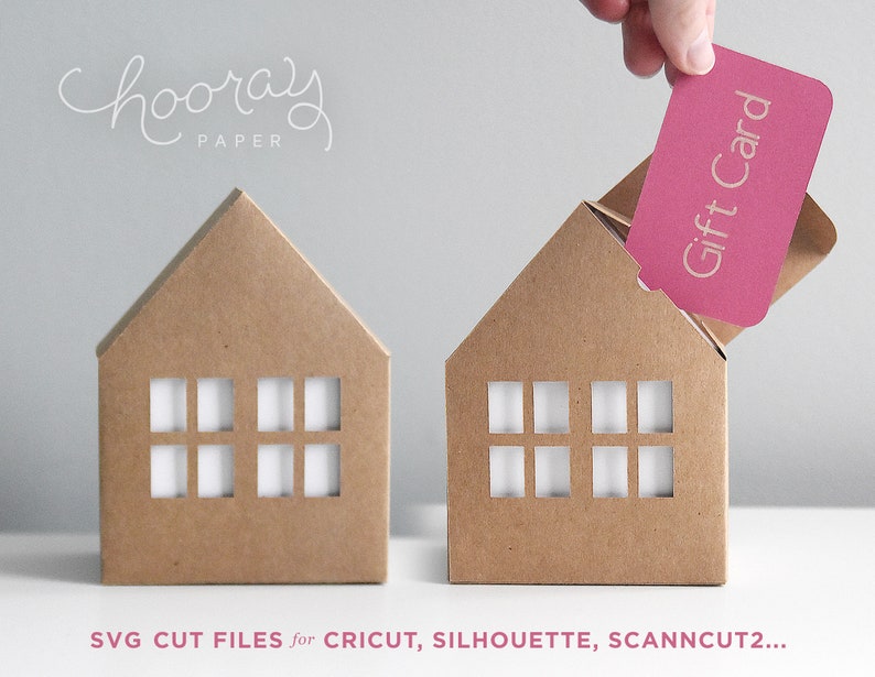 House Gift Box SVG Cutting Files for Cricut Silhouette Etsy