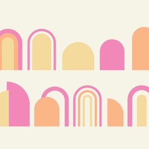 Boog teken sjabloon SVG SNIJBESTANDEN voor Cricut Boho bruiloft Chiara Arch eps pdf clipart moderne regenboog sjabloon dubbele boog bundelset