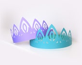 3D Paper Crown Template | Princess Tiara SVG Cutting Files (Digital Download)