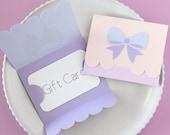Gift Card Holder SVG CUTTING FILES for Cricut, Silhouette, diy Handmade Scallop Bow Card Template Thank You Gift for Teacher, Mom Birthday