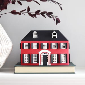 3D Paper House SVG Template: Colonial Christmas Village DIY Decor (Digital Download)