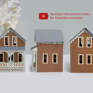 Putz House SVG-mall för skärmaskiner: DIY-pappersmodellhusbyggsats (digital nedladdning) bild 2
