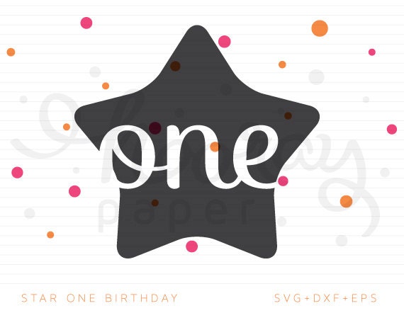 Download Items similar to One Birthday Star SVG Cutting File, First ...