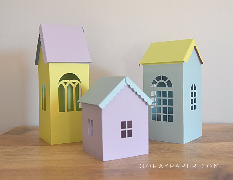Download Paper House SVG Archivos de Corte Casas 3D DXF Die Cut | Etsy
