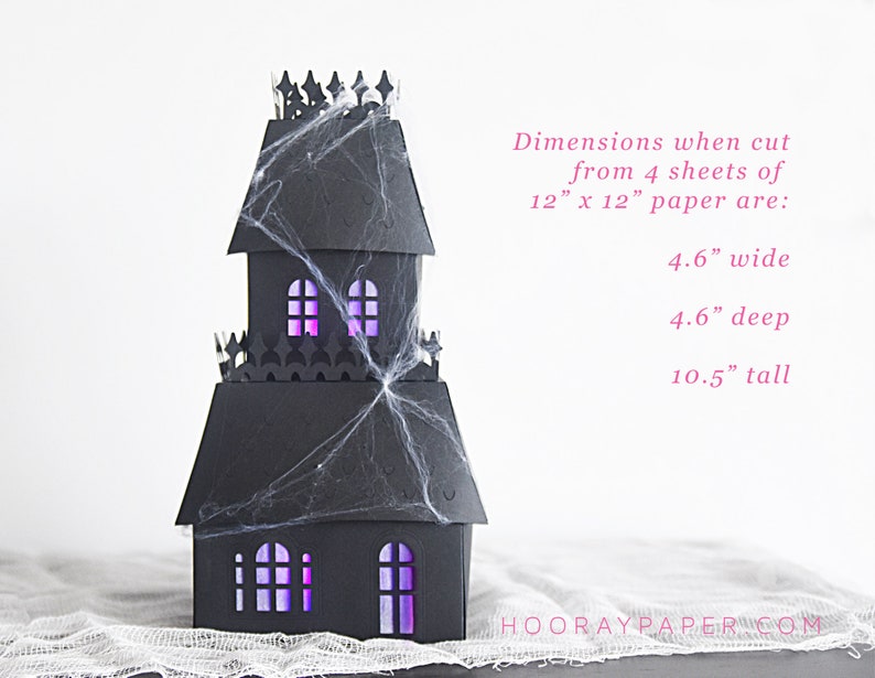 Download Haunted Paper House 3D SVG Cutting Files for Cricut Paper ...