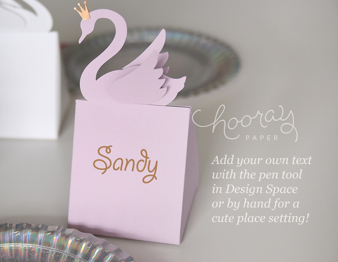 Swan Gift Box SVG Cutting Files for Cricut Scanncut2 / Little Etsy