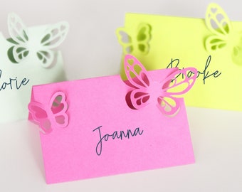 Butterfly Place Card SVG Cutting Files: Spring Wedding, Baby Shower (Digital Download)