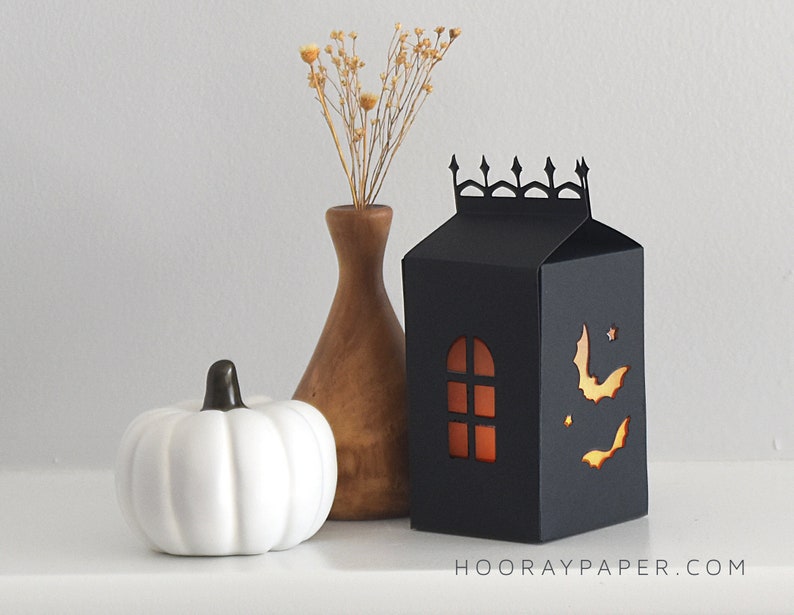 Download 3D Halloween Haunted House Luminary SVG schneiden Dateien ...