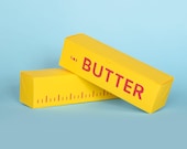 Butter Gift Box SVG CUTTING FILES for Cricut, Silhouette | diy Fun Trendy Treat Box Template for Baker, Funny Wedding Favor, Teen Craft