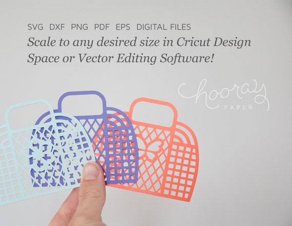 Jelly Bag SVG Cutting Files for Cricut / Boho Beach Basket / 