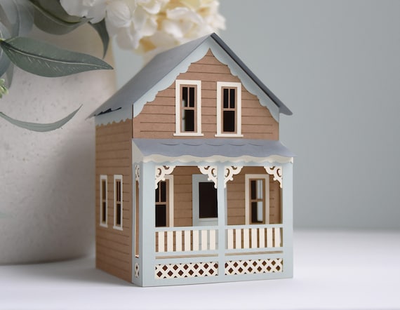 Putz House SVG Template for Cutting Machines: DIY Paper Model House Kit (Digital Download)
