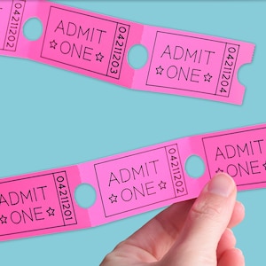Ticket SVG SCHNEIDDATEIEN für Cricut / Zirkus Thema Party Zubehör / Kino Film Geburtstag Dekoration / Lotterie oder Raffle Tickets