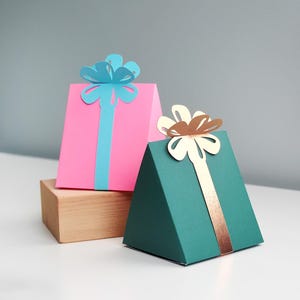 Bow Gift Box SVG Template for Cricut: Gift Card Holder, Wedding Favor (Digital Download)