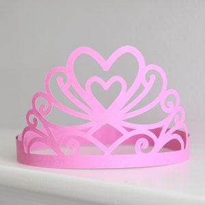 3D Princess Tiara SVG Cutting Files for Cricut / DXF Cutting Files for Silhouette / Paper Crown Template / Kid Birthday Party