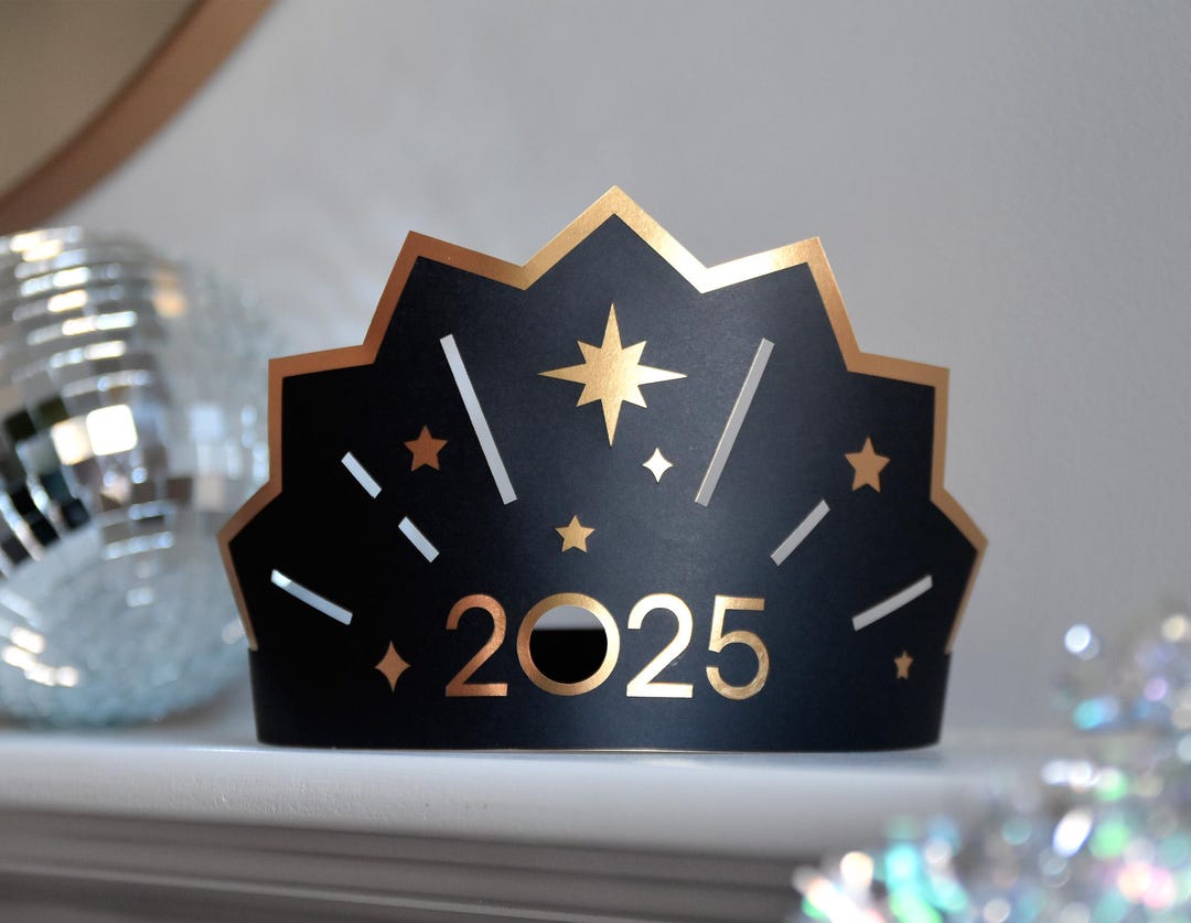 2025 NYE Tiara Svg Cutting Files for Cricut, Silhouette / New Year's