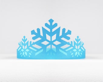 Princess Tiara SVG Cutting Files for Cricut, Silhouette, ScanNCut2 / Winter Snowflake Crown for Kids Christmas Party / Holiday Photo Prop