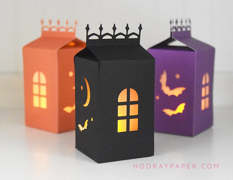 Download 3D Halloween Haunted House Luminary SVG schneiden Dateien ...