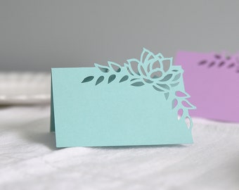 Boho Place Card SVG Cutting Files for Cricut / DXF for Silhouette / Spring Flower Table Setting / Wedding Table Decor / Baby Shower