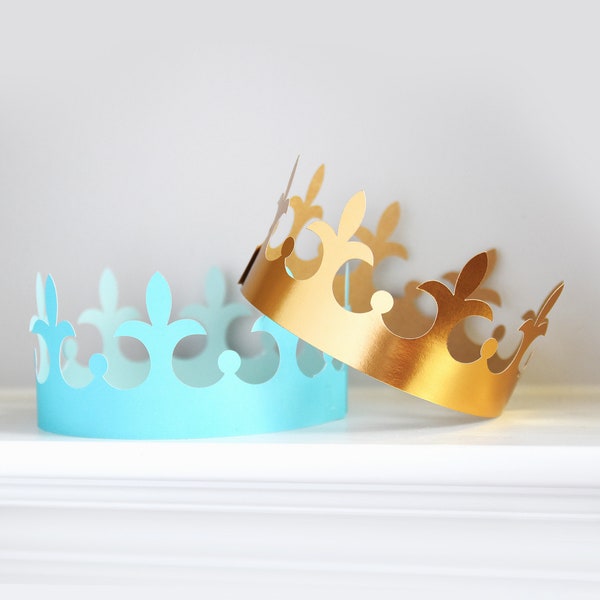 King Crown SVG Cutting Files for Cricut, Silhouette, ScanNCut2 / Royal Prince or Princess / Kid Birthday Party Hat / 3D Paper Crown Queen