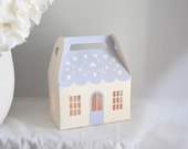 House Gift Box Template SVG CUTTING FILES for Cricut Spring Floral Design Wedding Favor 3D Paper House Small Cookie Box Ladies Luncheon