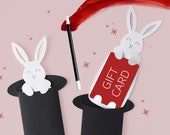 Magic Gift Card Holder SVG CUTTING FILES for Cricut, Silhouette | Birthday Card for Magician Bunny Rabbit in a Hat diy Craft Kit Template