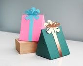 Bow Gift Box SVG CUTTING FILES for Cricut, Silhouette / Gift Card Holder / Small Treat Box Package Template / Wedding Favor / Hostess Gift