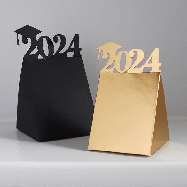 2024 Grad Gift Box SVG Cutting Files for Cricut, Silhouette / Senior Graduation Gift Card Holder / Open House Party Decoration / Cap Tassel