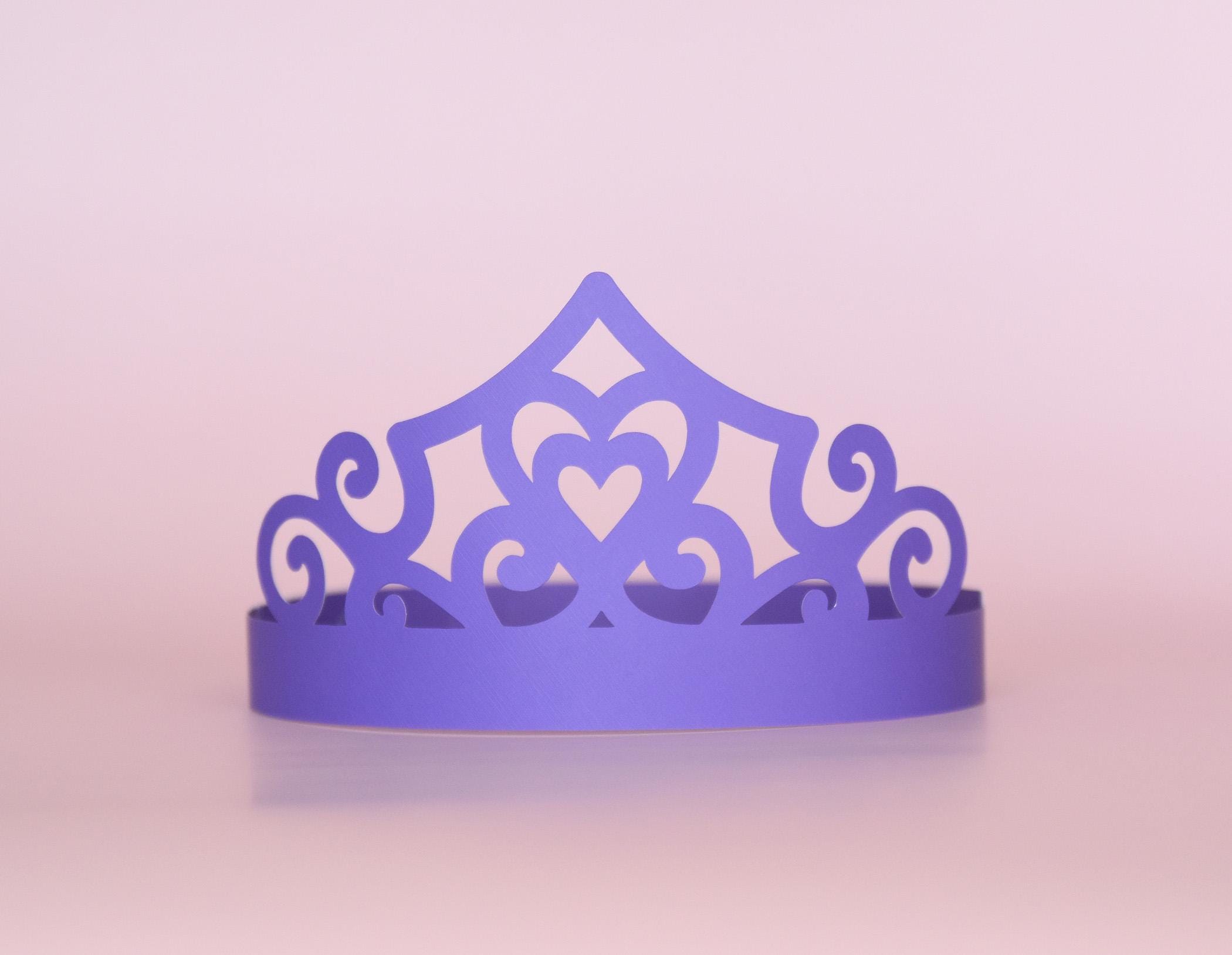 Princess Tiara SVG Template: Paper Crown Cutting Files for Cutting