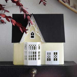 3D-pappershus SVG-mall: DIY julby DIY-pyssel (digital nedladdning)