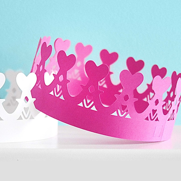 Queen Crown SVG Cutting Files for Cricut / DXF files for Silhouette / Princess Tiara / Royal Birthday Party / Queen of Hearts