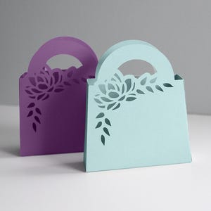 Blumen Geldbörse SVG Schneidedateien für Cricut, Silhouette | Hochzeit Gastgeschenk Vorlage (Digitaler Download)