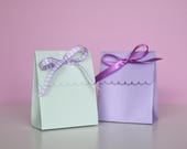 Gift Box SVG CUTTING FILES for Cricut, Silhouette, Simple Scallop Gift Box Template, Spring Pastel Gift Wrap for Baby Shower, Wedding Favor