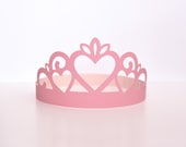 3D Princess Heart Tiara SVG Template | Cricut Cutting Files Party Hat (Digital Download)