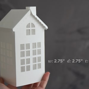 Ensemble de maison en papier 3D, fichiers de découpe SVG pour Cricut / fichiers de découpe DXF pour silhouette / modèle petite maison / décoration d'intérieur / cadeau pour agent immobilier image 3