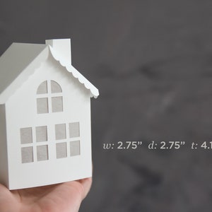 Ensemble de maison en papier 3D, fichiers de découpe SVG pour Cricut / fichiers de découpe DXF pour silhouette / modèle petite maison / décoration d'intérieur / cadeau pour agent immobilier image 2