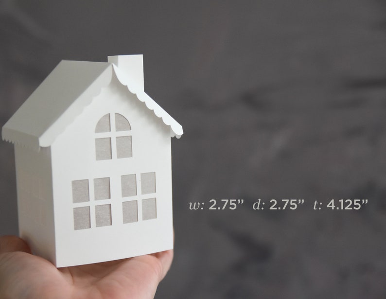 Ensemble de maison en papier 3D, fichiers de découpe SVG pour Cricut / fichiers de découpe DXF pour silhouette / modèle petite maison / décoration d'intérieur / cadeau pour agent immobilier image 2