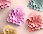 3D Flower Purse SVG CUTTING FILES for Cricut, Silhouette, Wedding Favor, Pretty Pastel Floral Birthday Party Gift Box Template, Tea Party