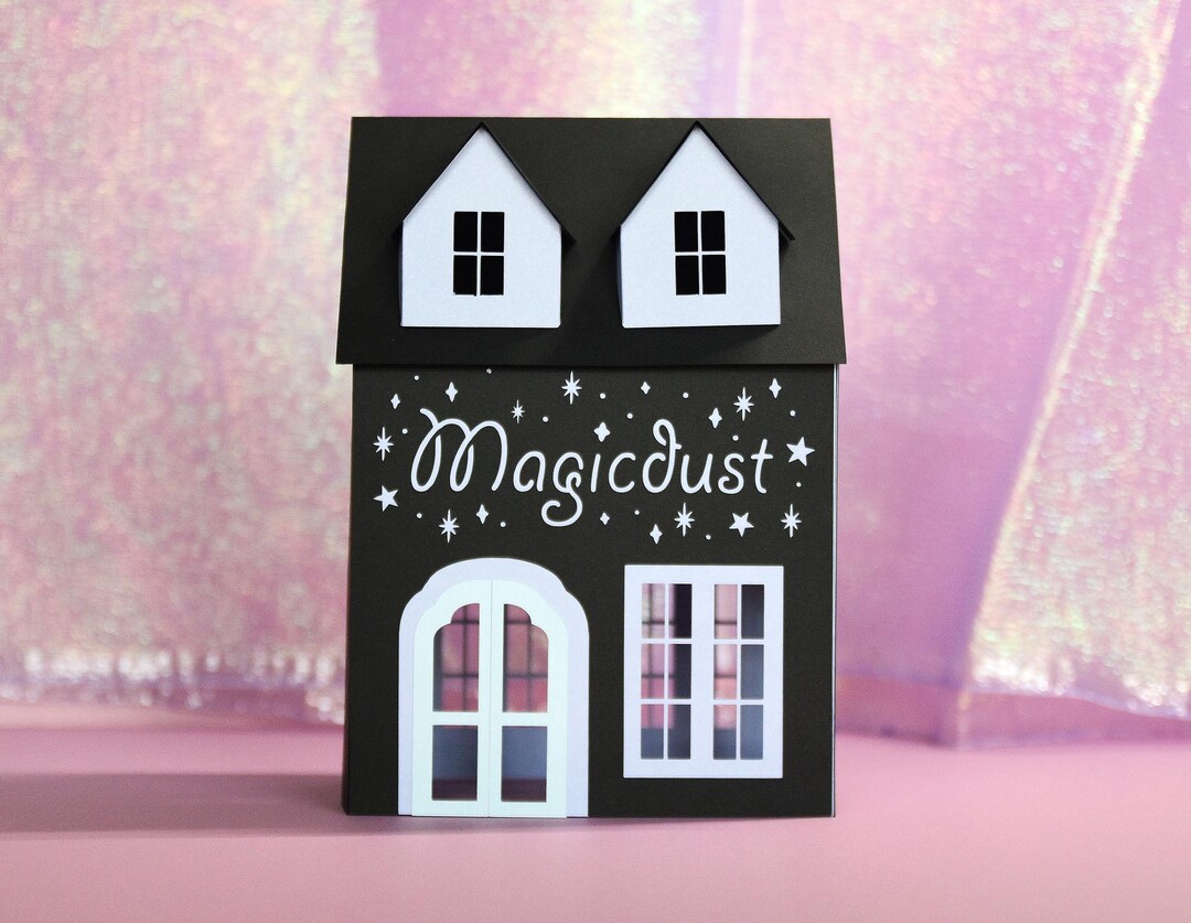 Paper House Template | Christmas Village 3D Magic Shop (digital ...