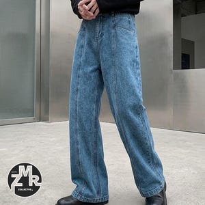 Wide Leh Jeans | Loose High Waist Denim | Daily Wear | Minimal Streetwear Style

Wide leg denim jeans with loose minimal streetwear style