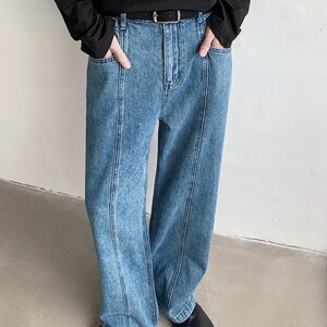Wide Leh Jeans | Loose High Waist Denim | Daily Wear | Minimal Streetwear Style

Wide leg denim jeans with loose minimal streetwear style