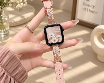 Metal Patchwork Apple Watch Band, Two-Tone Jewelry Strap (38-49mm)