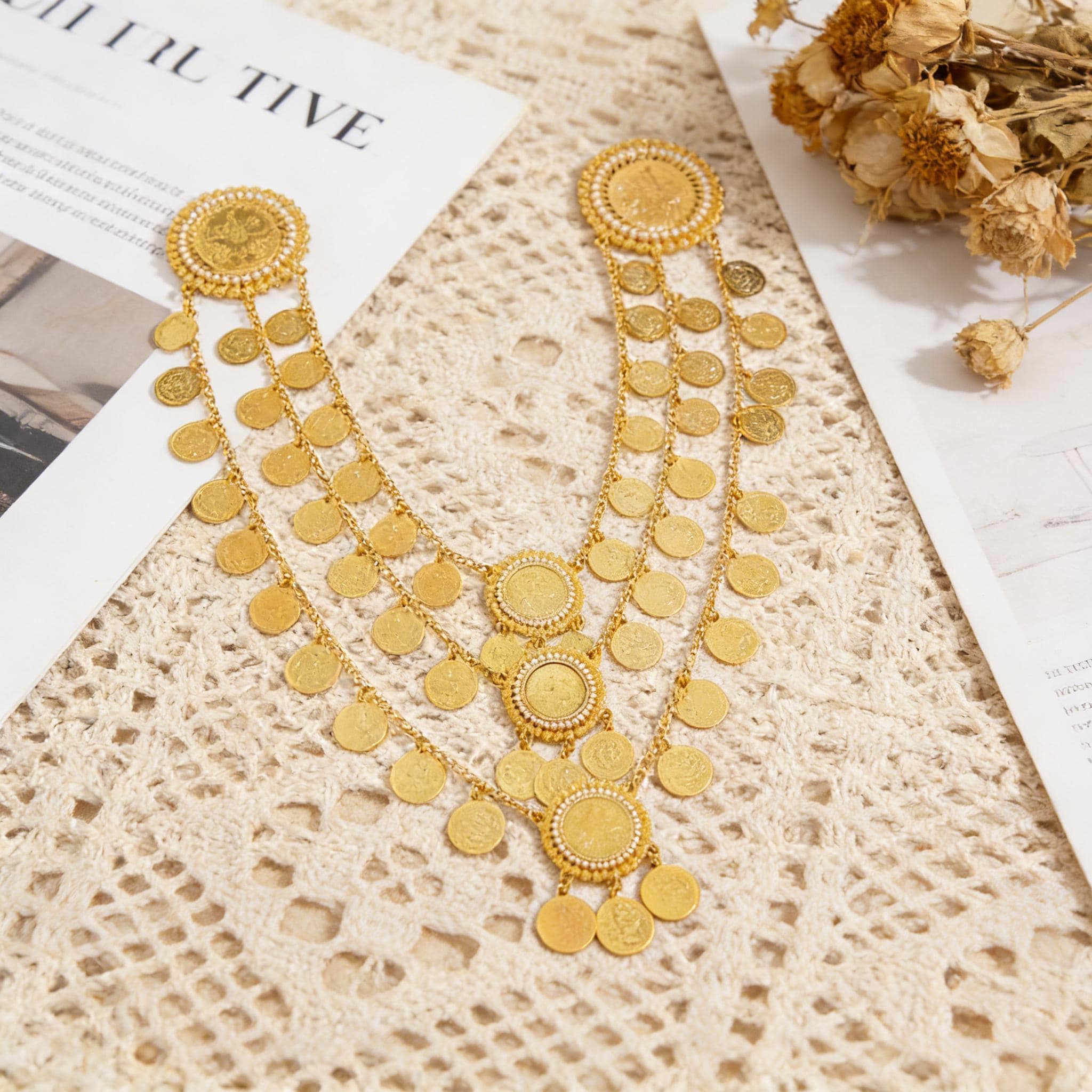 Gold Necklace for Evening Dress - Etsy