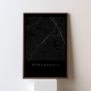 Nakameguro, Japan Station Map Print, Minimalist Art, Push Pin Map, Gift for Japan Lovers, Gift for Travelers, Wall Maps Art, Digital Prints