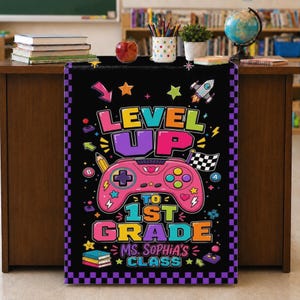 Personalized Teacher Table Runner Gaming Classroom Desk Decor