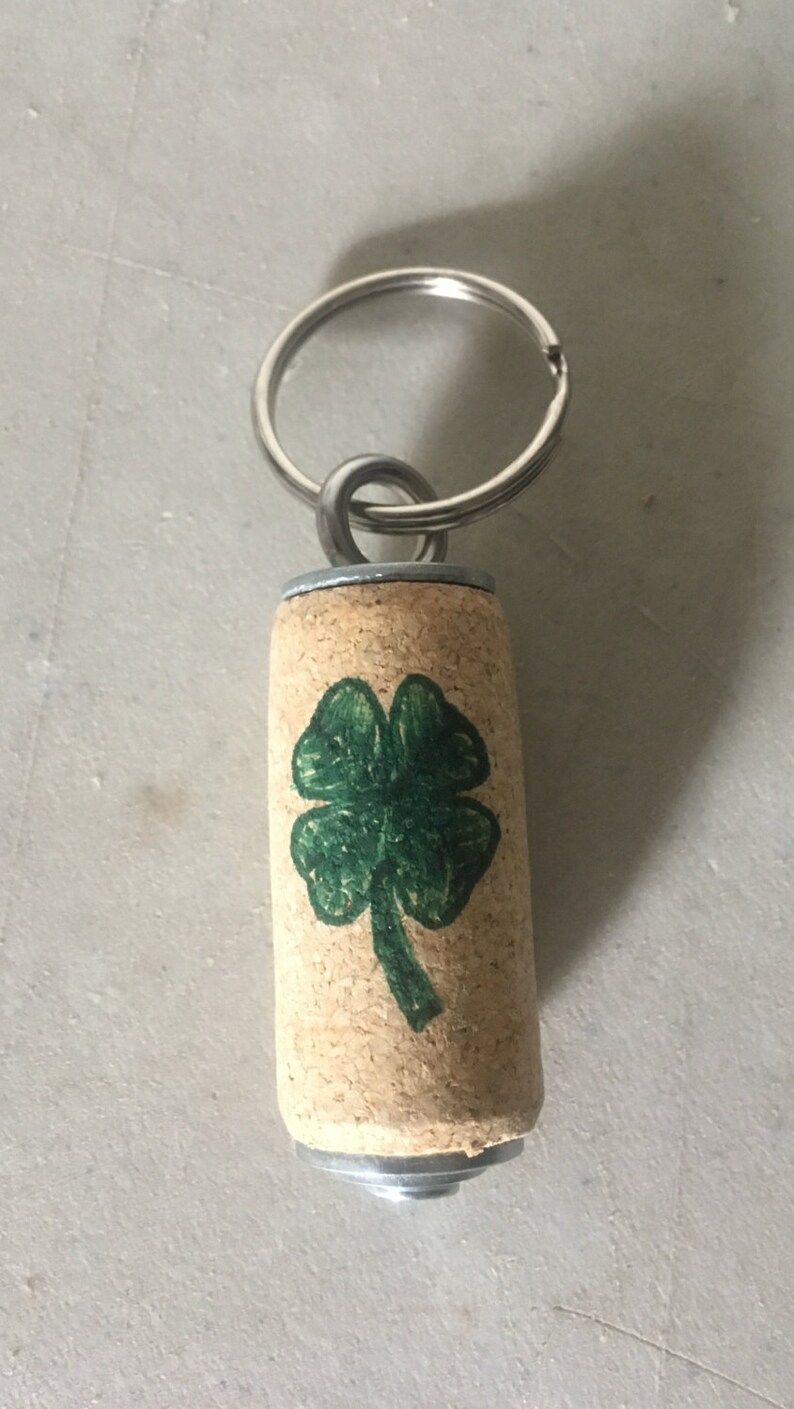 Wine Cork Key Chain Keychain Made With Real Wine Cork. Give One to Your Friends or Pair One With