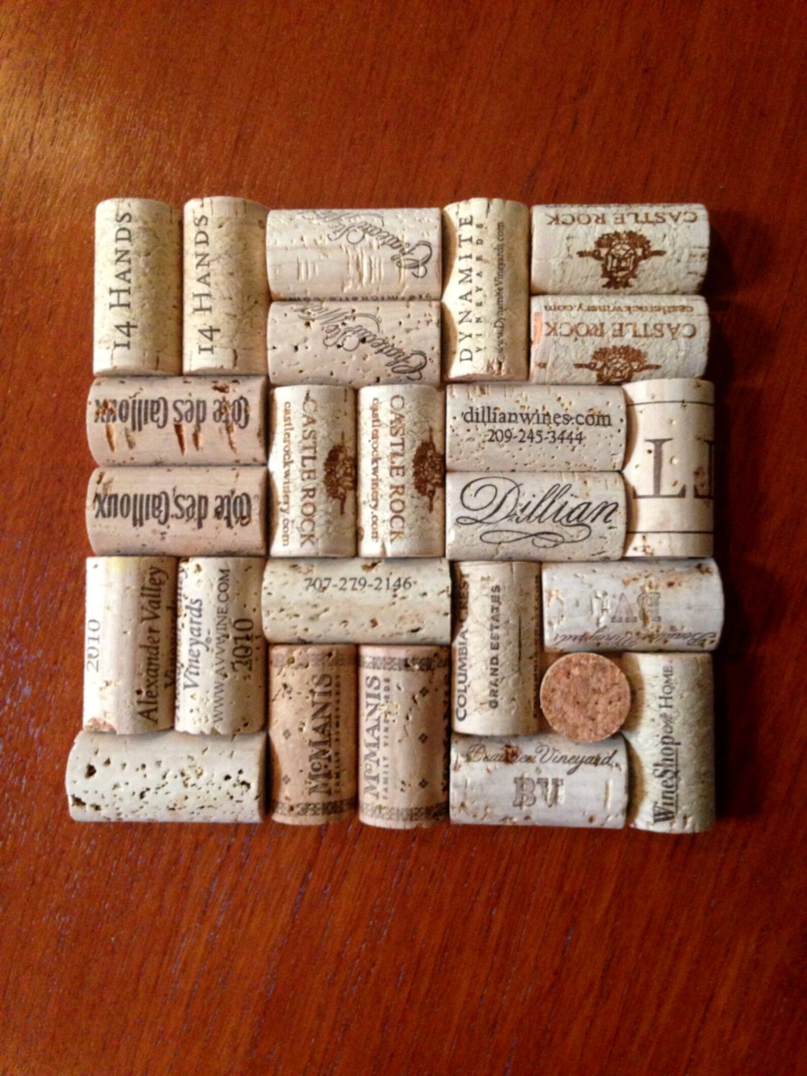 Wine cork trivet hot plate handmade from real wine corks. Etsy