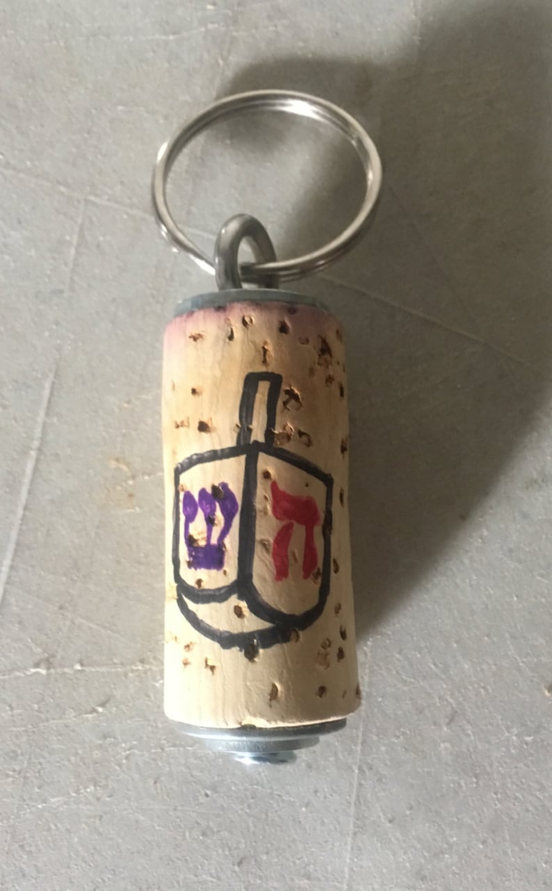 Wine Cork Key Chain Keychain Made With Real Wine Cork. Give One to Your