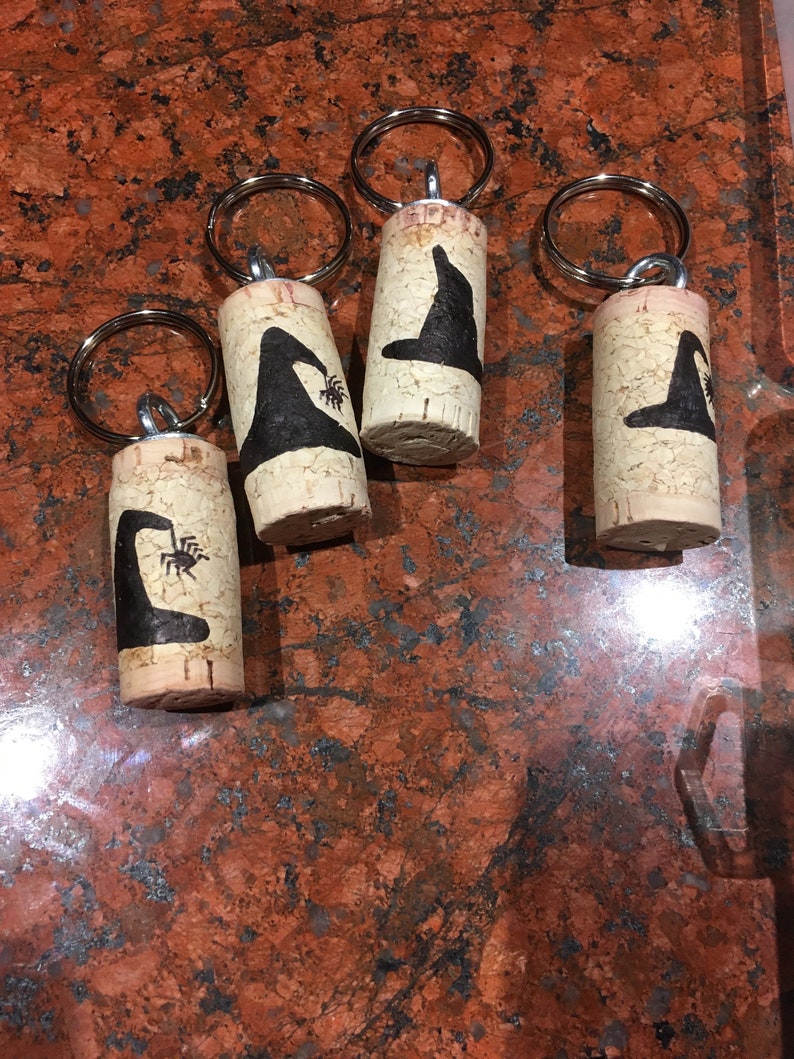 Wine Cork Key Chain Keychain Made With Real Wine Cork. Give Etsy
