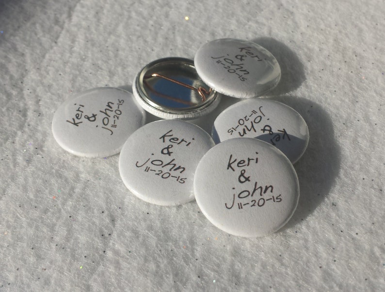 Custom Name Wedding Favors Personalized Design Wedding Pins Etsy